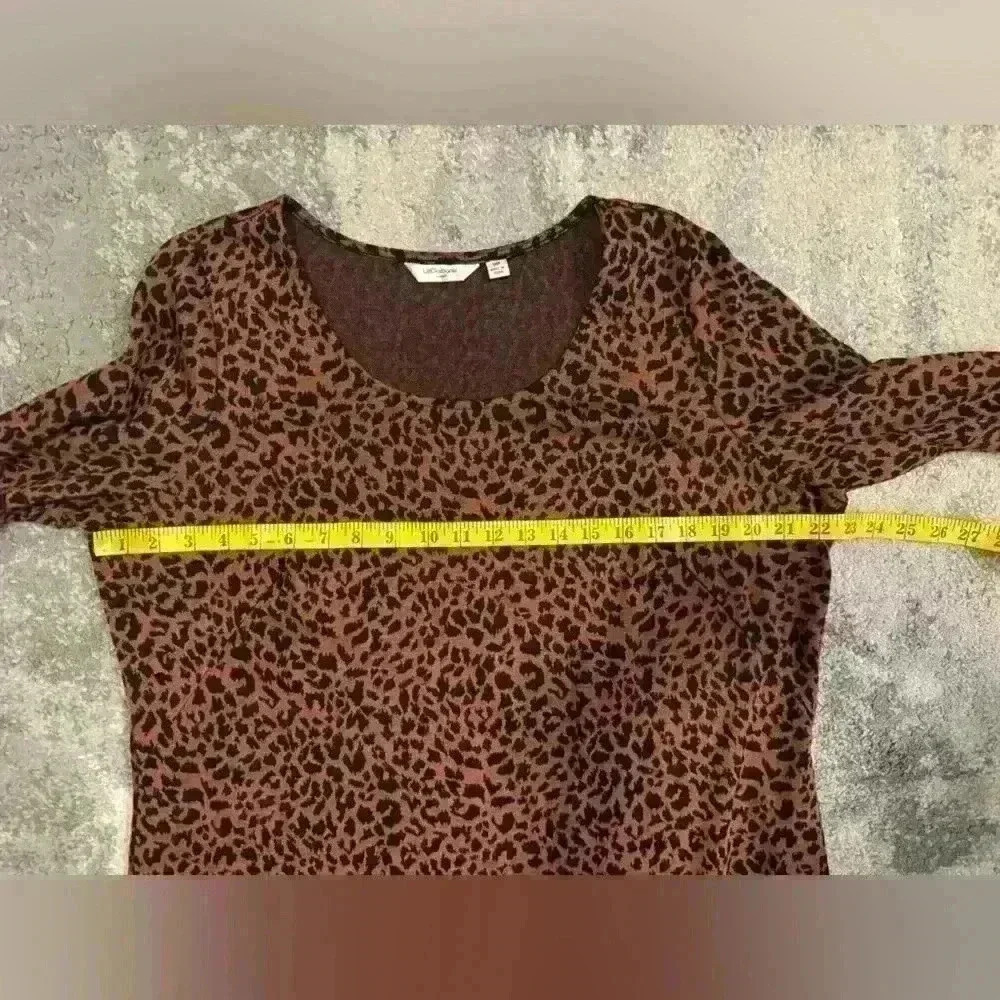 Womens Brown Cheetah Liz Claiborne Dress - Picture 6 of 8
